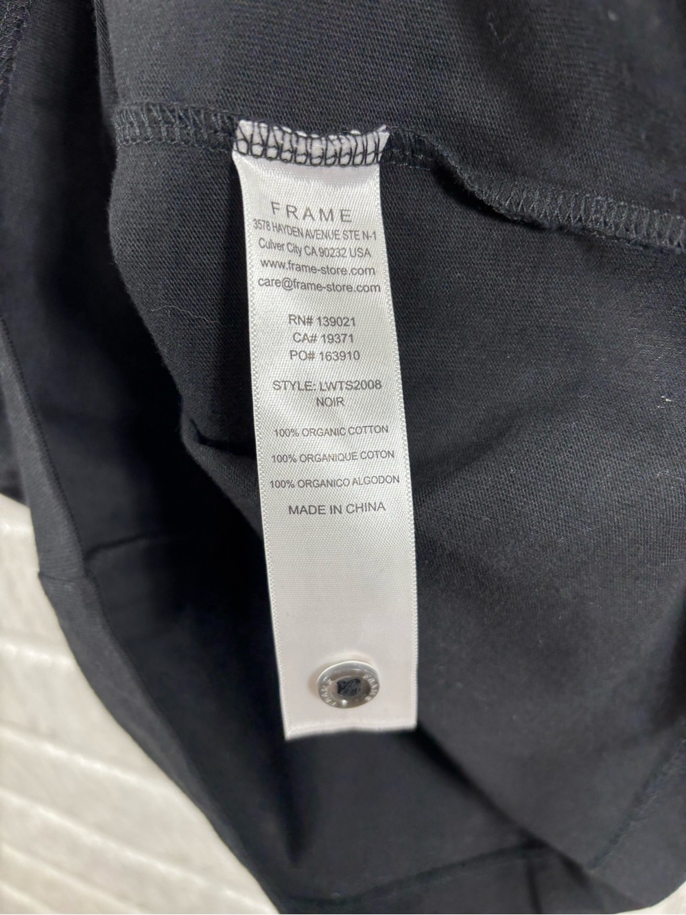 Frame The Frankie Puff Sleeve Short Sleeve Henley Top XS - Picture 5 of 5